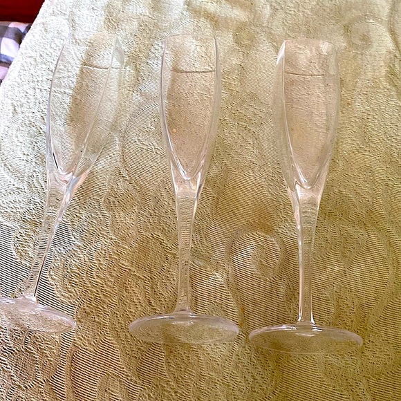 3 Mikasa Panache Champagne flutes. Square top, perfect condition. Vintage 1990s - Picture 3 of 5